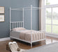 Betony Twin Canopy Bed White - De Avenue Furniture