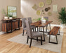 Ditman Live Edge Dining Bench Grey Sheesham and Black - De Avenue Furniture
