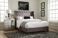 Bancroft Demi-wing Upholstered Full Bed Grey - De Avenue Furniture