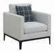 Apperson Cushioned Back Arm Chair Light Grey - De Avenue Furniture