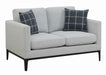 Apperson Cushioned Back Loveseat Light Grey - De Avenue Furniture