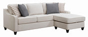 Mcloughlin Upholstered Sectional Platinum - De Avenue Furniture