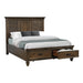 Franco Queen Storage Bed Burnished Oak - De Avenue Furniture