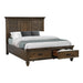 Franco Eastern King Storage Bed Burnished Oak - De Avenue Furniture