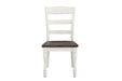 Madelyn Ladder Back Side Chairs Dark Cocoa and Coastal White (Set of 2) - De Avenue Furniture