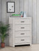 Brantford 4-drawer Chest Coastal White - De Avenue Furniture