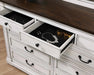 Hillcrest 9-drawer Dresser Dark Rum and White - De Avenue Furniture