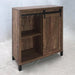 Arlington Bar Cabinet with Sliding Door Rustic Oak - De Avenue Furniture