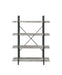 Cole 4-Shelf Bookcase Grey Driftwood and Gunmetal - De Avenue Furniture