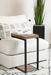 Beck C-Shape Snack Table Black and Antique Nutmeg - De Avenue Furniture