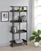 Ember 4-shelf Bookcase Dark Oak and Sandy Black - De Avenue Furniture