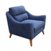 Gano Sloped Arm Upholstered Chair Navy Blue - De Avenue Furniture