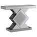 Moody Console Table with LED Lighting Silver - De Avenue Furniture