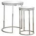 Addison 2-piece Round Nesting Table Silver - De Avenue Furniture