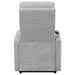 Howie Tufted Upholstered Power Lift Recliner Grey - De Avenue Furniture