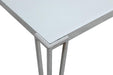 Pauline Rectangular Dining Table with Metal Leg White and Chrome - De Avenue Furniture