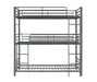 Maynard Metal Triple Twin Bunk Bed Gunmetal - De Avenue Furniture