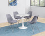 Arkell 30-inch Round Pedestal Dining Table White - De Avenue Furniture