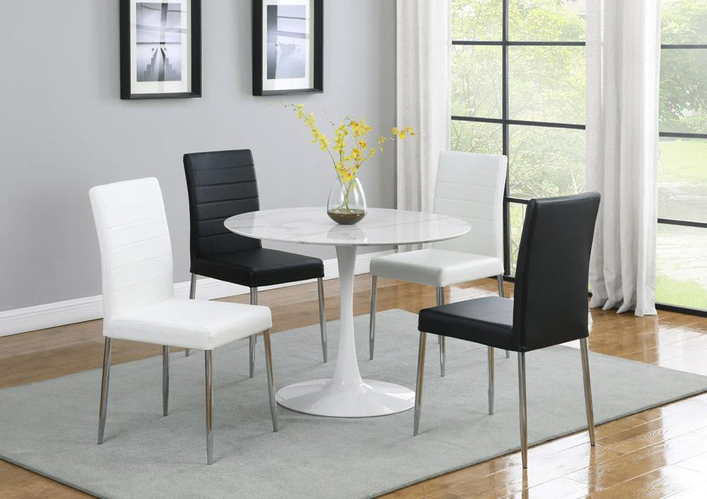 Maston Upholstered Dining Chairs White (Set of 4) - De Avenue Furniture