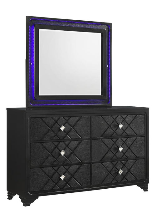 Penelope Rectangular Dresser Mirror Black - De Avenue Furniture