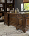 Hartshill Executive Desk with File Cabinets Burnished Oak - De Avenue Furniture