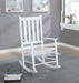 Annie Slat Back Wooden Rocking Chair White - De Avenue Furniture