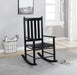 Annie Slat Back Wooden Rocking Chair Black - De Avenue Furniture