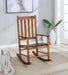 Annie Slat Back Wooden Rocking Chair Golden Brown - De Avenue Furniture