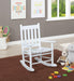 Annie Slat Back Youth Rocking Chair White - De Avenue Furniture