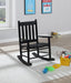 Annie Slat Back Youth Rocking Chair Black - De Avenue Furniture