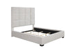 Panes Queen Tufted Upholstered Panel Bed Beige - De Avenue Furniture