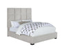 Panes Eastern King Tufted Upholstered Panel Bed Beige - De Avenue Furniture