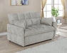 Cotswold Tufted Cushion Sleeper Sofa Bed Light Grey - De Avenue Furniture