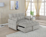 Cotswold Tufted Cushion Sleeper Sofa Bed Light Grey - De Avenue Furniture
