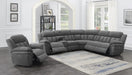 Bahrain 6-piece Upholstered Power Sectional Charcoal - De Avenue Furniture