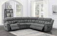 Bahrain 6-piece Upholstered Motion Sectional Charcoal - De Avenue Furniture