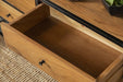 Belcroft 4-drawer Etagere Natural Acacia and Black - De Avenue Furniture