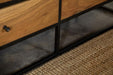 Belcroft 4-drawer Etagere Natural Acacia and Black - De Avenue Furniture