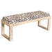 Aiden Sled Leg Upholstered Accent Bench Black and White - De Avenue Furniture