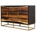 Zara 2-drawer Accent Cabinet Black Walnut and Gold - De Avenue Furniture