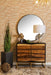 Zara 2-door Accent Cabinet Black Walnut and Gold - De Avenue Furniture
