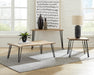 Zander End Table with Hairpin Leg Natural and Matte Black - De Avenue Furniture