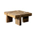 Samira Wooden Square Coffee Table Natural Sheesham - De Avenue Furniture