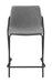 Earnest Solid Back Upholstered Counter Height Stools Grey and Black (Set of 2) - De Avenue Furniture