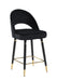 Lindsey Arched Back Upholstered Counter Height Stools Black (Set of 2) - De Avenue Furniture