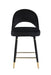 Lindsey Arched Back Upholstered Counter Height Stools Black (Set of 2) - De Avenue Furniture