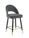Lindsey Arched Back Upholstered Counter Height Stools Grey (Set of 2) - De Avenue Furniture