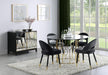 Lindsey Arched Back Upholstered Side Chairs Black (Set of 2) - De Avenue Furniture