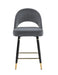 Lindsey Arched Back Upholstered Counter Height Stools Grey (Set of 2) - De Avenue Furniture