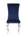 Betty Upholstered Side Chairs Ink Blue and Chrome (Set of 4) - De Avenue Furniture